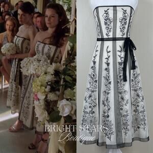 Rare Black and White Lace Strapless Dress ASO Charmed Piper Phoebe Halliwell
